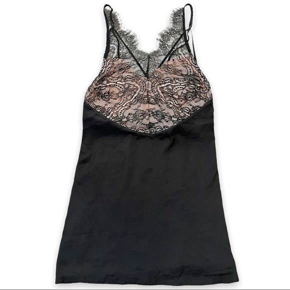 NWT Kendall and Kylie Black and Nude Strappy Slip Dress sz L - Picture 2 of 11